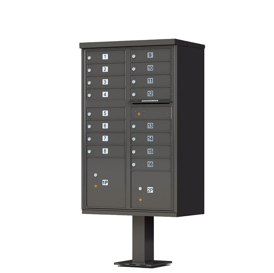 vital CBU mailbox – 1570-16 – Total Tenant Doors: 16 Total Parcel Lockers: 2