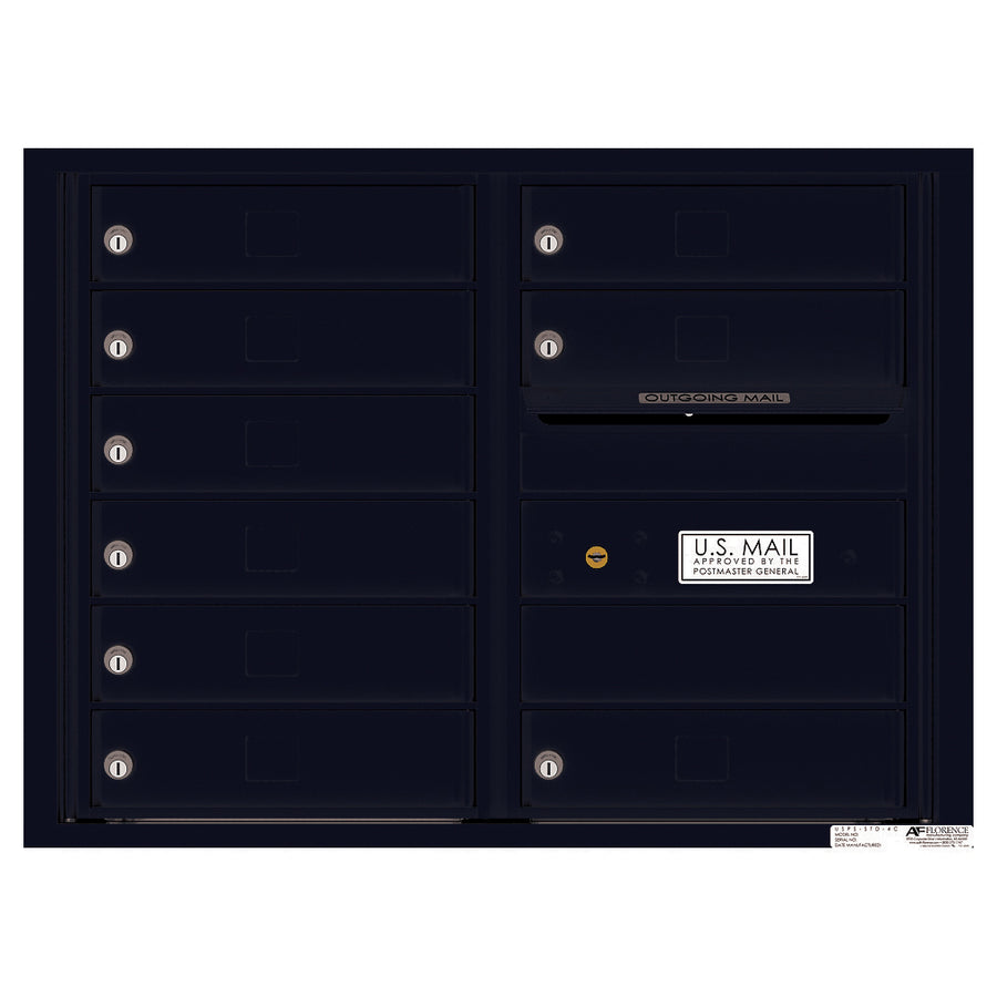 4C Commercial Mailbox, Wall Mt. USPS Approved, Total Tenant compartments 9