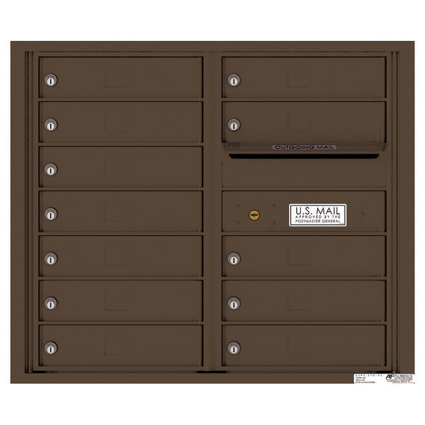 4C Commercial Mailbox, Wall Mt. USPS Approved, Total Tenant compartments 12