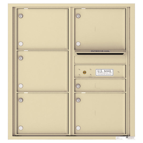4C Commercial Mailbox, Wall Mt. USPS Approved, Total Tenant compartments 6