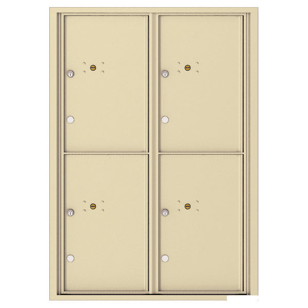 4C Commercial Mailbox, Wall Mt. USPS Approved, Total Parcel Lockers 4
