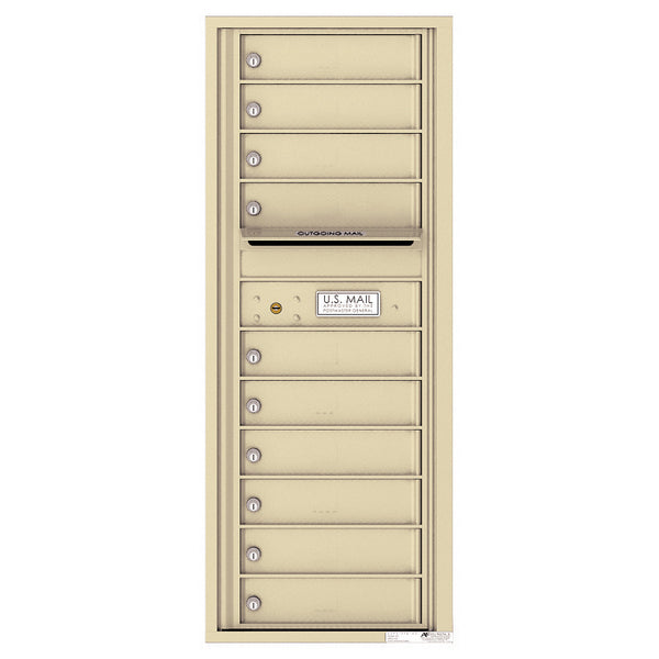 4C Commercial Mailbox, Wall Mt. , Total Tenant compartments 10