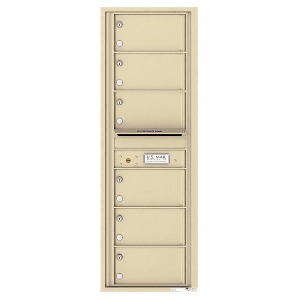 4C Commercial Mailbox, Wall Mt. , Total Tenant compartments 6