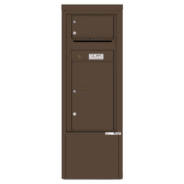 4C Commercial Mailbox, Free Standing, USPS Approved, Total Tenant compartments 1, Total Parcel Lockers 1