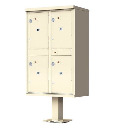 valiant CBU Outdoor Parcel Locker - 1590-T2 | Total Tenant Doors: 0 | Total Parcel Lockers: 4
