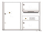 4C Commercial Mailbox, Wall Mt. USPS Approved, Total Tenant compartments  2, Total Parcel Lockers  1