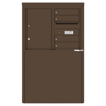 4C Commercial Mailbox, Free Standing, USPS Approved, Total Tenant compartments 4, Total Parcel Lockers 1