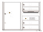 4C Commercial Mailbox, Wall Mt. USPS Approved, Total Tenant compartments  4, Total Parcel Lockers  1