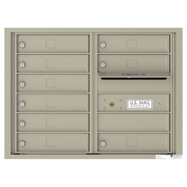 4C Commercial Mailbox, Wall Mt. USPS Approved, Total Tenant compartments  9