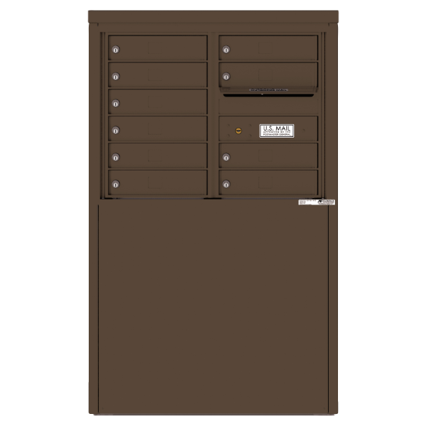 4C Commercial Mailbox, Free Standing, USPS Approved, Total Tenant compartments 10