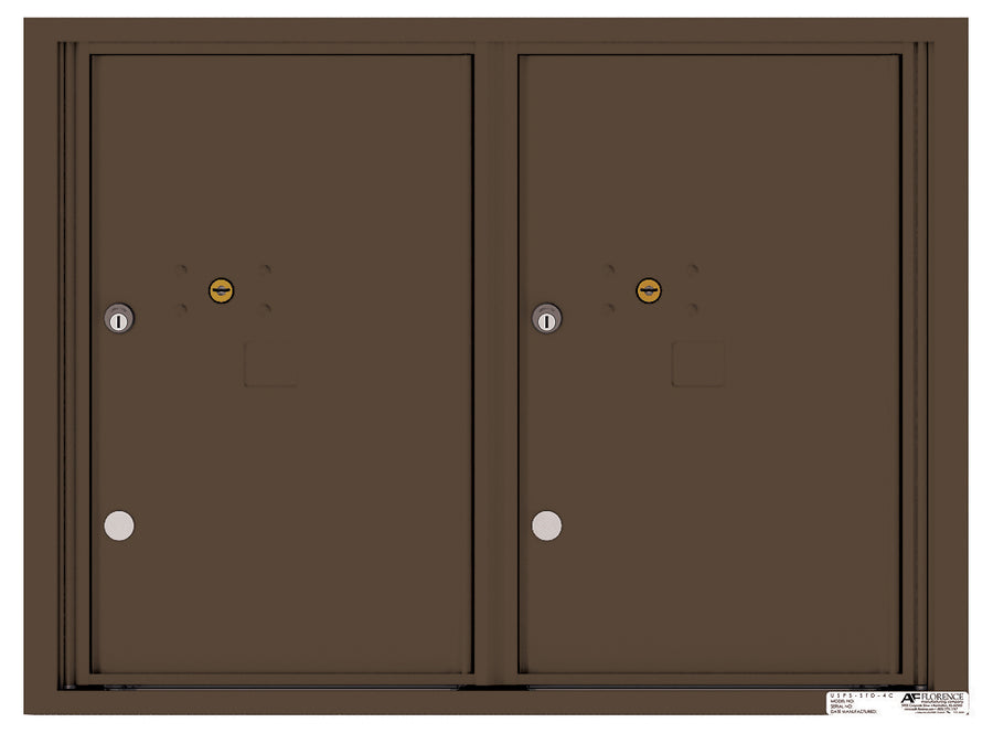 4C Commercial Mailbox, Wall Mt. USPS Approved,   Total Parcel Lockers  2