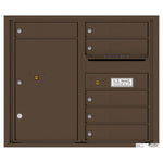 4C Commercial Mailbox, Wall Mt. USPS Approved, Total Tenant compartments  6, Total Parcel Lockers  1