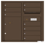 4C Commercial Mailbox, Wall Mt. USPS Approved, Total Tenant compartments  3, Total Parcel Lockers  1