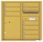 4C Commercial Mailbox, Wall Mt. USPS Approved, Total Tenant compartments  3, Total Parcel Lockers  1