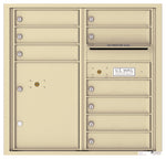 4C Commercial Mailbox, Wall Mt. USPS Approved, Total Tenant compartments  3, Total Parcel Lockers  1