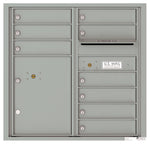 4C Commercial Mailbox, Wall Mt. USPS Approved, Total Tenant compartments  3, Total Parcel Lockers  1