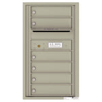 4C Commercial Mailbox, Wall Mt. USPS Approved, Total Tenant compartments  6