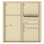 4C Commercial Mailbox, Wall Mt. USPS Approved, Total Tenant compartments  4, Total Parcel Lockers  1