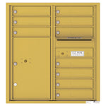 4C Commercial Mailbox, Wall Mt. USPS Approved, Total Tenant compartments  10, Total Parcel Lockers  1