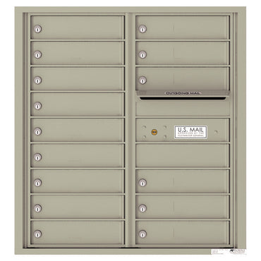 4C Commercial Mailbox, Wall Mt. USPS Approved, Total Tenant compartments  15