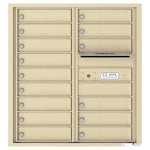 4C Commercial Mailbox, Wall Mt. USPS Approved, Total Tenant compartments  15