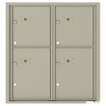 4C Commercial Mailbox, Wall Mt. USPS Approved, Total Parcel Lockers  4