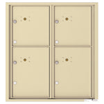 4C Commercial Mailbox, Wall Mt. USPS Approved, Total Parcel Lockers  4