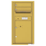 4C Commercial Mailbox, Wall Mt. USPS Approved, Total Tenant compartments  2, Total Parcel Lockers  1