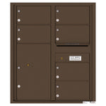 4C Commercial Mailbox, Wall Mt. USPS Approved, Total Tenant compartments  6, Total Parcel Lockers  1