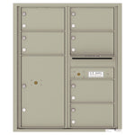 4C Commercial Mailbox, Wall Mt. USPS Approved, Total Tenant compartments  6, Total Parcel Lockers  1