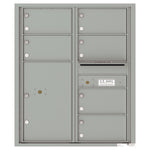 4C Commercial Mailbox, Wall Mt. USPS Approved, Total Tenant compartments  6, Total Parcel Lockers  1