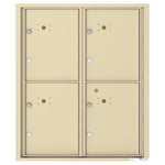 4C Commercial Mailbox, Wall Mt. USPS Approved, Total Parcel Lockers  4