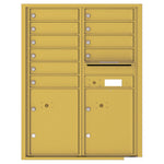 4C Commercial Mailbox, Wall Mt. USPS Approved, Total Tenant compartments  10, Total Parcel Lockers  2