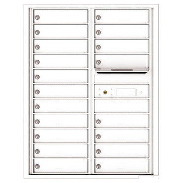 4C Commercial Mailbox, Wall Mt. USPS Approved, Total Tenant compartments  15, Total Parcel Lockers  1