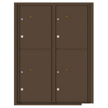 4C Commercial Mailbox, Wall Mt. USPS Approved, Total Parcel Lockers  4