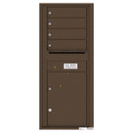 4C Commercial Mailbox, Wall Mt. USPS Approved, Total Tenant compartments  4, Total Parcel Lockers  1