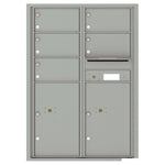 4C Commercial Mailbox, Wall Mt. USPS Approved, Total Tenant compartments  5, Total Parcel Lockers  2