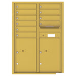 4C Commercial Mailbox, Wall Mt. USPS Approved, Total Tenant compartments  10, Total Parcel Lockers  2