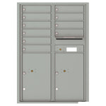 4C Commercial Mailbox, Wall Mt. USPS Approved, Total Tenant compartments  10, Total Parcel Lockers  2