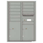 4C Commercial Mailbox, Wall Mt. USPS Approved, Total Tenant compartments  11, Total Parcel Lockers  2