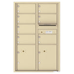 4C Commercial Mailbox, Wall Mt. USPS Approved, Total Tenant compartments  7, Total Parcel Lockers  2