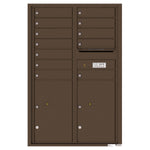 4C Commercial Mailbox, Wall Mt. USPS Approved, Total Tenant compartments  12, Total Parcel Lockers  2