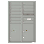 4C Commercial Mailbox, Wall Mt. USPS Approved, Total Tenant compartments  12, Total Parcel Lockers  2