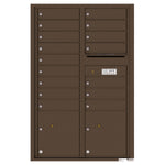 4C Commercial Mailbox, Wall Mt. USPS Approved, Total Tenant compartments  16, Total Parcel Lockers  2