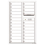 4C Commercial Mailbox, Wall Mt. , Total Tenant compartments  24