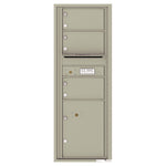 4C Commercial Mailbox, Wall Mt. USPS Approved, Total Tenant compartments  3, Total Parcel Lockers  1