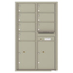 4C Commercial Mailbox, Wall Mt. USPS Approved, Total Tenant compartments  7, Total Parcel Lockers  2