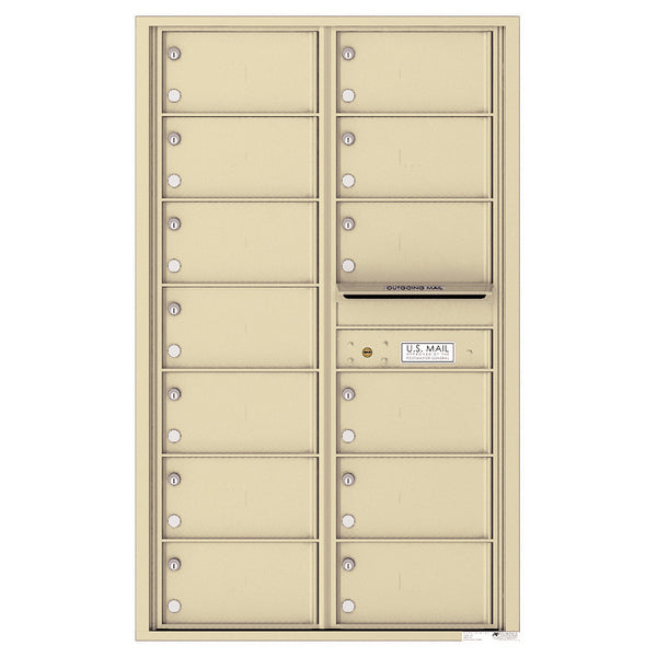 4C Commercial Mailbox, Wall Mt. , Total Tenant compartments  13