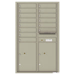 4C Commercial Mailbox, Wall Mt. USPS Approved, Total Tenant compartments  14, Total Parcel Lockers  2