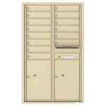 4C Commercial Mailbox, Wall Mt. USPS Approved, Total Tenant compartments  14, Total Parcel Lockers  2